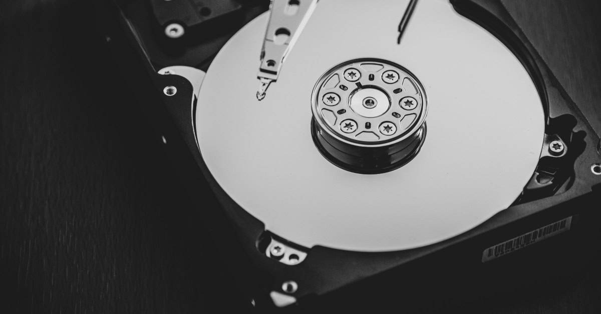 Foto van een harde schijf, voor een artikel over het maken van een back-up van een website